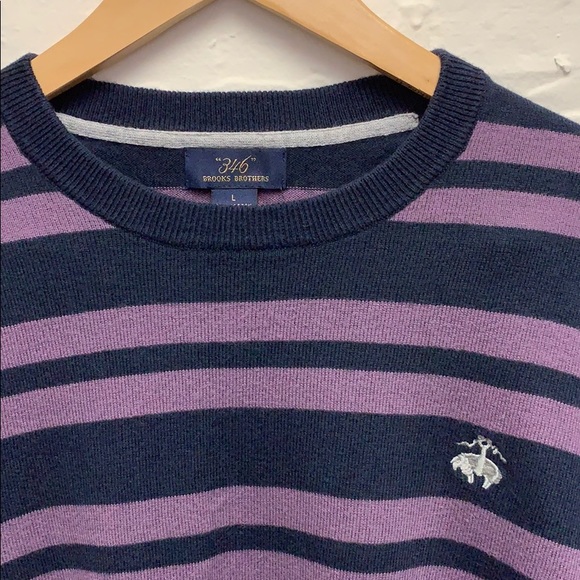 Brooks Brothers Other - Brooks Brothers Navy & Purple Sweater